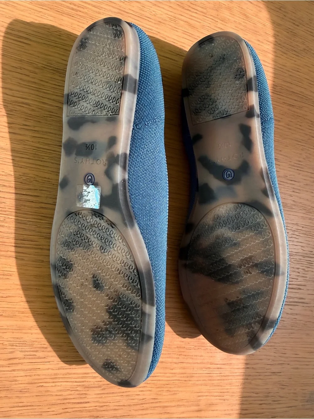 Rothy's Women's Teal Knit Ballet Flats - Picture 2 of 4